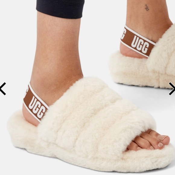 UGG Australia Fluff Yeah Women's Cozy Cream Slippers size 6-6.5/EU37 - Picture 1 of 9